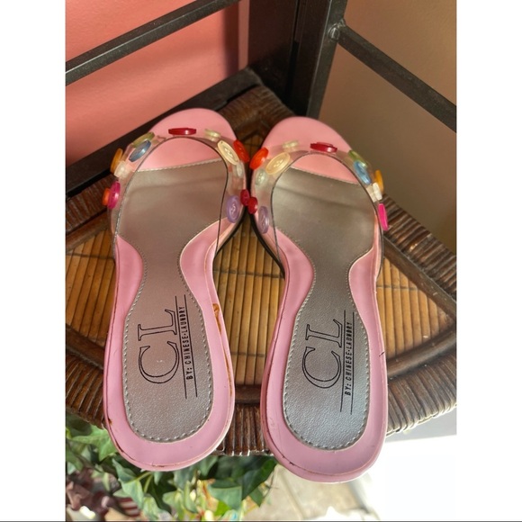 ‼️SOLD‼️VINTAGE Chinese Laundry pink button kitty heelssz6 - Picture 8 of 8